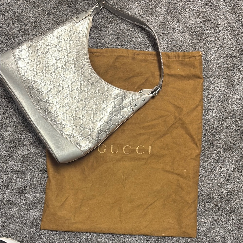 Gucci Silver and Gray Women's Bag